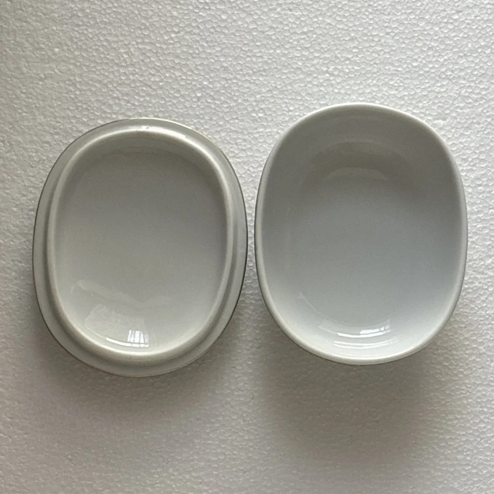 Serenade Otagiri Vintage Japan Oval Porcelain Trinket Box with Lid‎